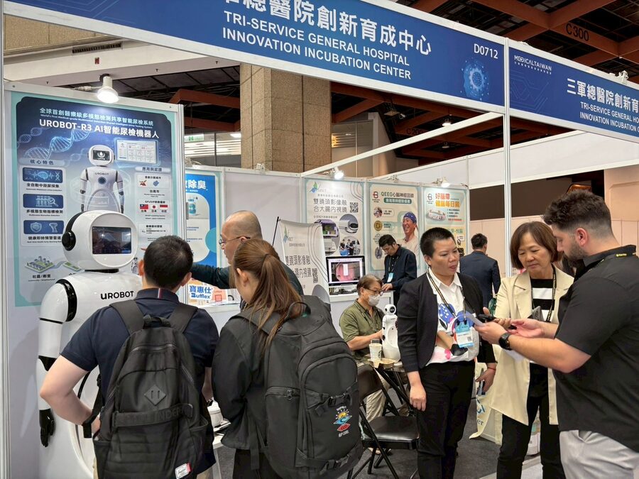 The busy exchanges at the booth that day